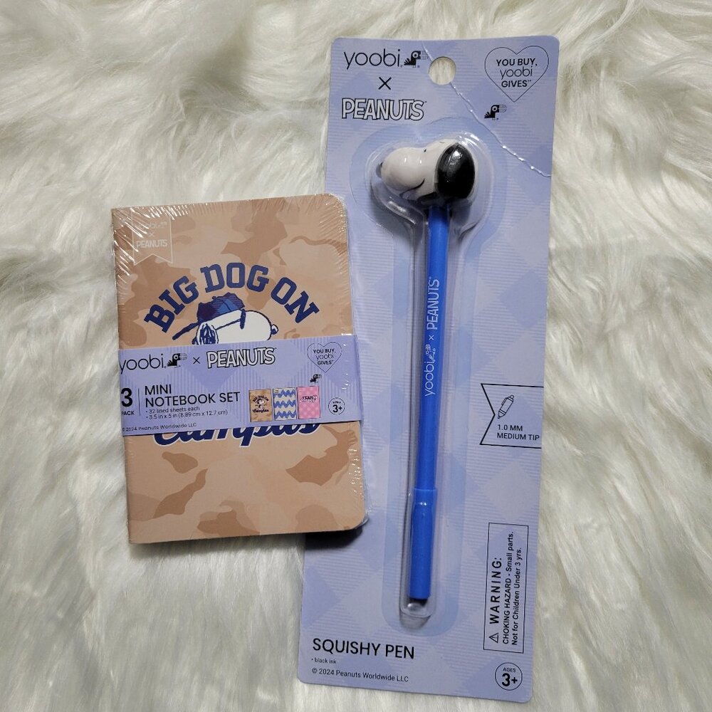Yoobi x Peanuts Mini Notebook & Pen Set